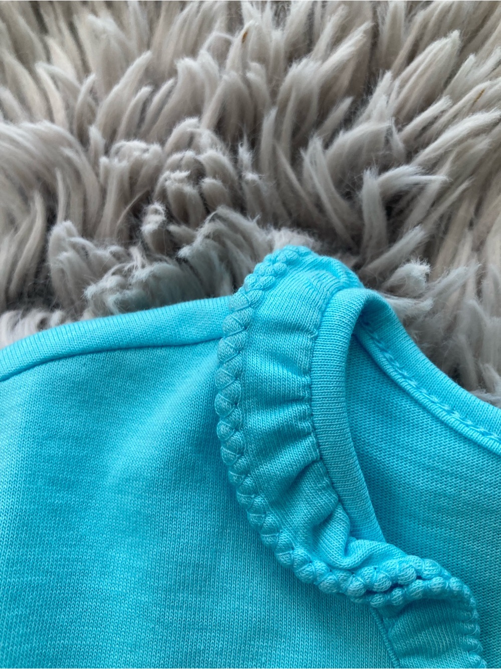 Talbots MP-PIMA-Cascade Crewneck Short Sleeve Tee in Aqua - Picture 4 of 8